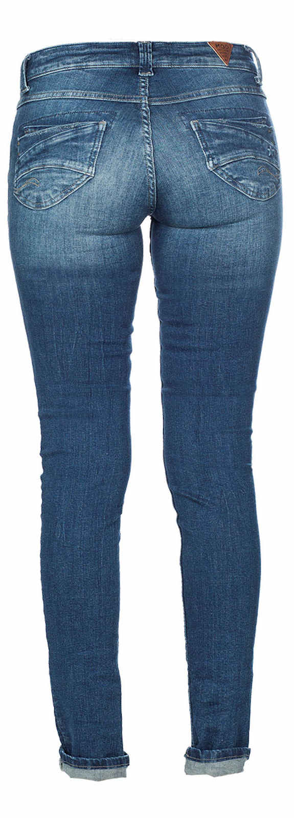 M.O.D Jeans Da Donna Scarlett SLIM nos-2001 Anca Pantaloni Low Waist SLIM LEG MOD