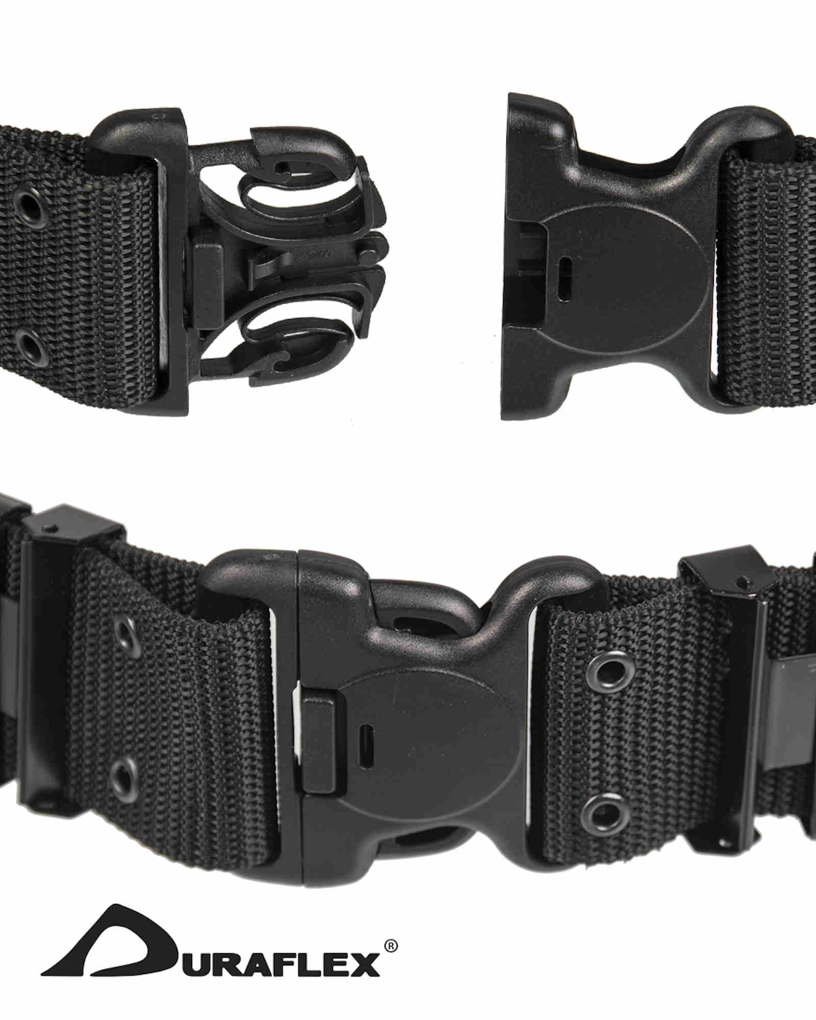 MIL-TEC US buco Cinturone lc2 M duraflex Fibbia Cintura Nero