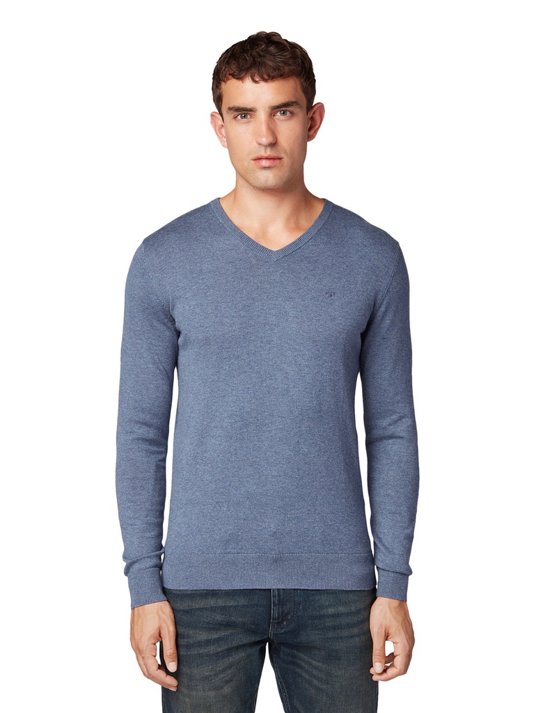 Tom Tailor Knit Sweater Jumper Basic V Neck Sweater | eBay