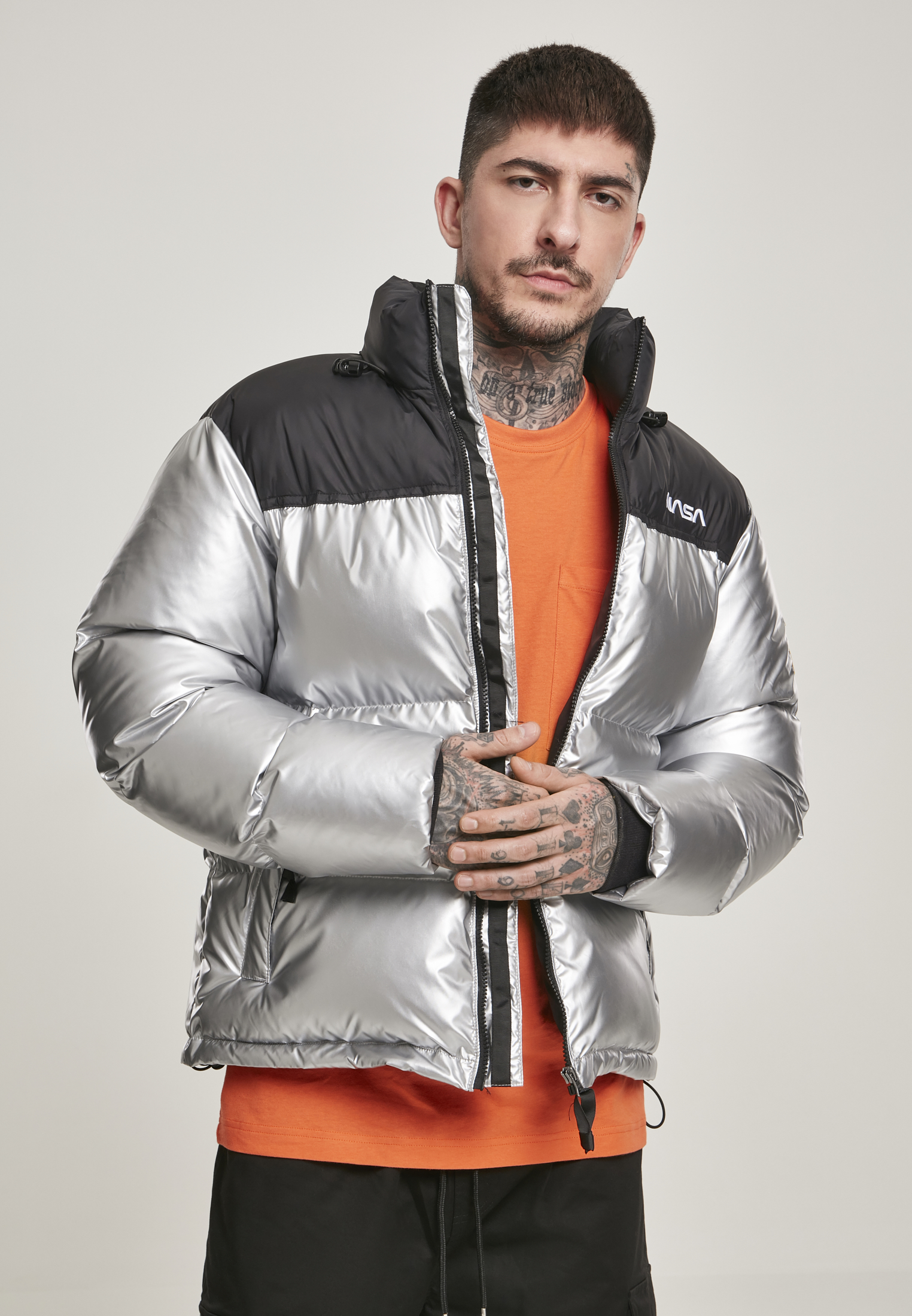 Mister Tee Herren Daunenjacken Jacke Winter NASA Two Toned Mister Tee Puffer Jackets | Herren Herren Puffer Jacket Nasa