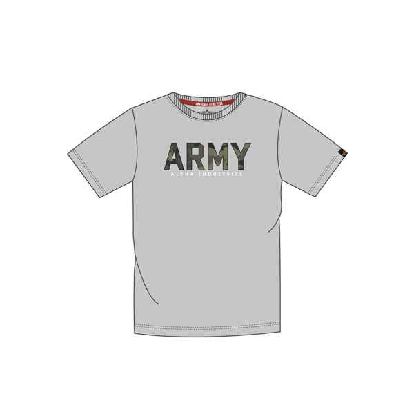 Alpha Industries Army Camo T Herren T-Shirt Rundhals Freizeit Tee 188503