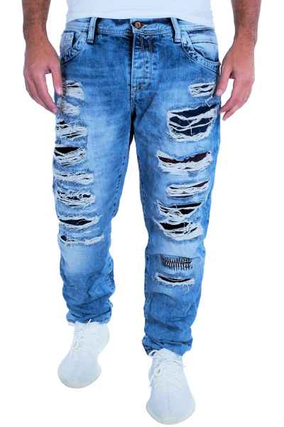 CIPO & BAXX Herren Jeans Clubwear Denim Hose CD131 Destroyed Premium Designer CD131