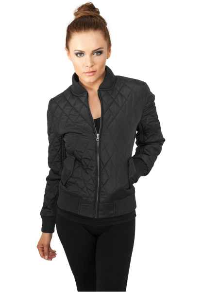 Urban Classics Damen Jacke Ladies Diamond Quilt Nylon Jacket