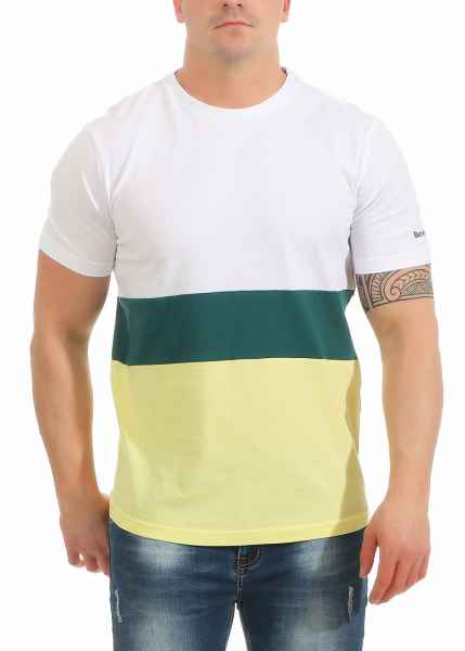 BENCH Herren T Shirt Colorblock Stripe BLMG002351 NEU BLMG002351