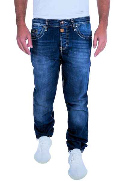 CIPO & BAXX Herren Jeans Clubwear Denim Hose C-0688 Straight Dicke Naht Designer C 0688