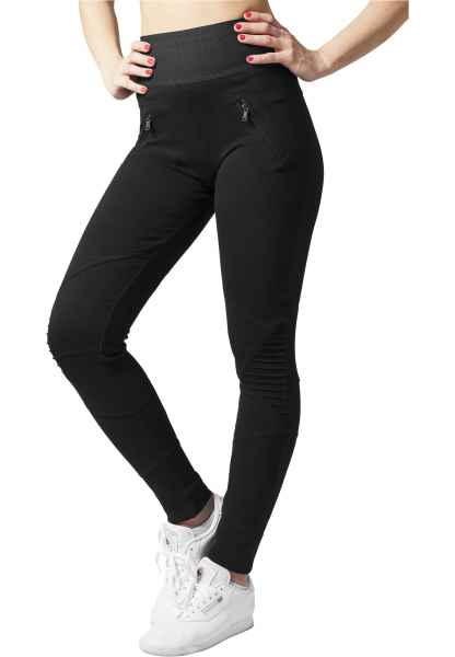 Urban Classics Damen Leggings Sporthose Fitness Ladies Interlock High Waist