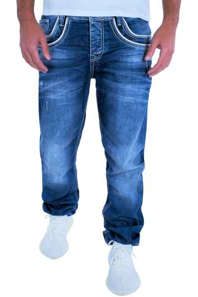 CIPO & BAXX Herren Jeans Clubwear Denim Hose C-1127 Straight Bestseller NEU C 1127