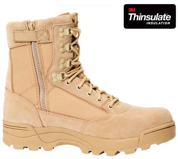 Brandit ZIPPER Tactical Boot 9017 Taktische Militärische Side Zip Stiefel Wildleder Leder