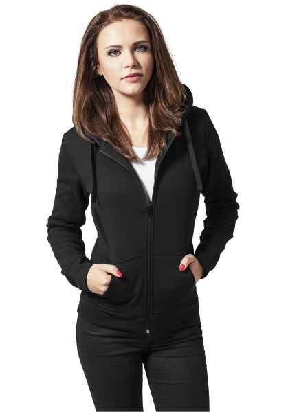 Urban Classics Damen Kapuzenpullover Hoodie Sweatshirt Pullover Ladies Zip Hoody