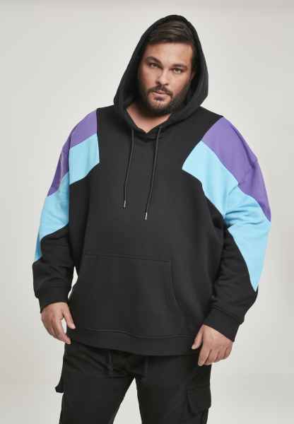 Urban Classics Herren Kapuzenpullover Hoodie Sweatshirt Oversize 3-Tone Hoody