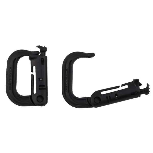 MFH Karabiner Plastik MOLLE schwarz 2-er Pack