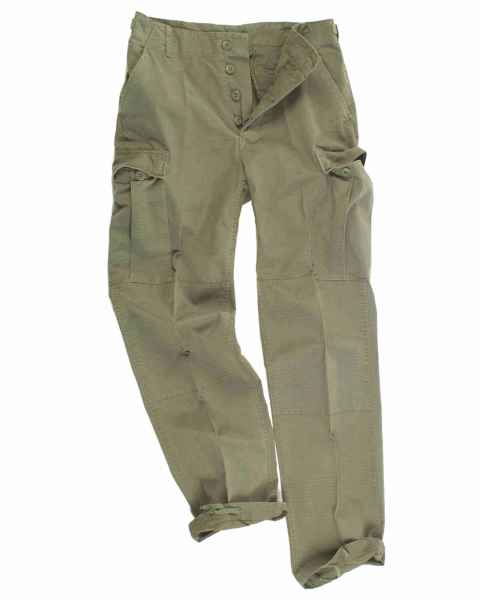 Mil-Tec US FELDHOSE TYP BDU R/S CO PREWASH OLIV Cargohose