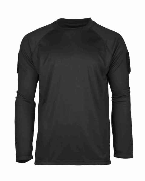 Mil-Tec TACTICAL QUICK DRY Sweatshirt Langarm SHIRT SCHWARZ