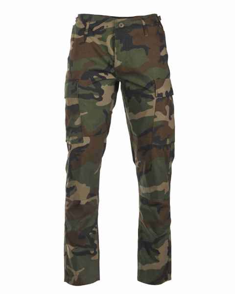 Mil-Tec US BDU FELDHOSE R/S SLIM FIT WOODLAND Cargohose