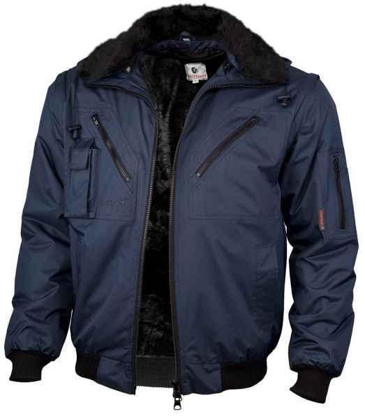 Qualitex Arbeitsjacke Pilotenjacke wasserdicht 4 in 1 Winter Jacke Berufsjacke