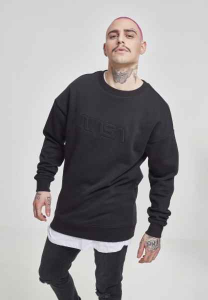 Mister Tee Herren Sweatshirt Pullover Sweater Embossed NASA Worm Crewneck