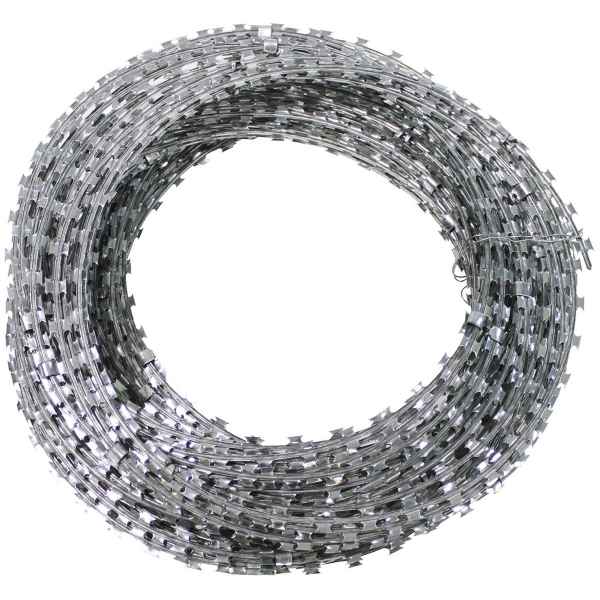 MFH Stacheldraht Metall verzinkt ca. 50 m Durchmesser 30 cm