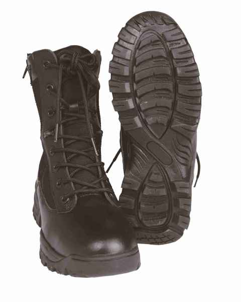 Mil-Tec TACTICAL BOOT TWO-ZIP SCHWARZ Stiefel Schuhe