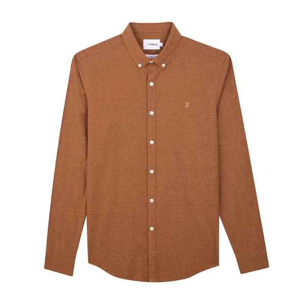 FARAH® Steen Slim Fit Brushed Cotton Oxford Shirt Hemd