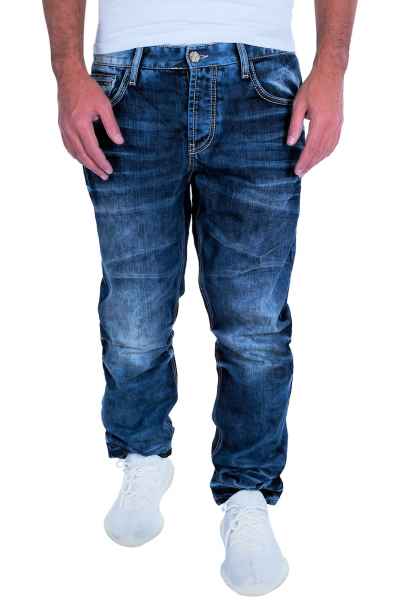 CIPO & BAXX Herren Jeans Clubwear Denim Hose CD328 Straight Designer Dicke Nähte CD328