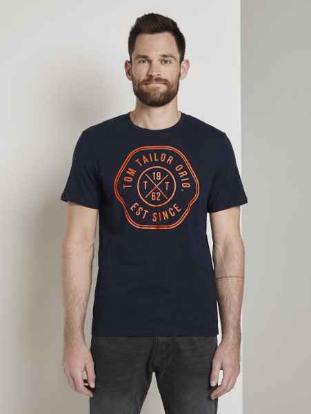 TOM TAILOR T Shirt print slub t-shirt with print T-Shirt 1/2