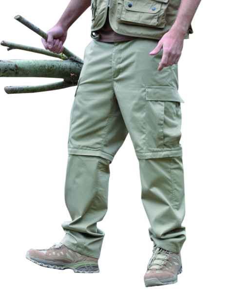 Mil-Tec ZIP-OFF FELDHOSE TYP BDU KHAKI Cargohose