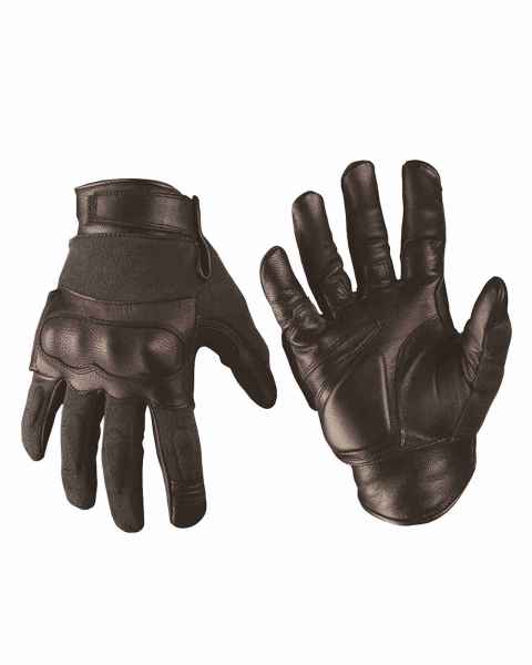 Mil-Tec TACTICAL GLOVES LEDER/ARAMID SCHWARZ Fingerhandschuh Handschuh