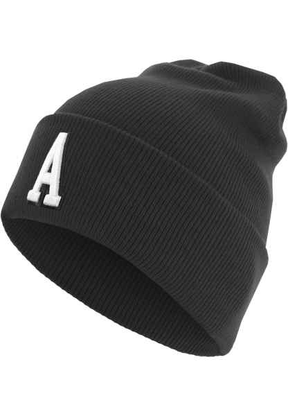 MSTRDS Herren Mütze Letter Cuff Knit Beanie Buchstaben