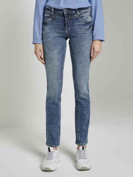 TOM TAILOR Damen Hose Jeans Tom Tailor Alexa straight Denim Long 1/1