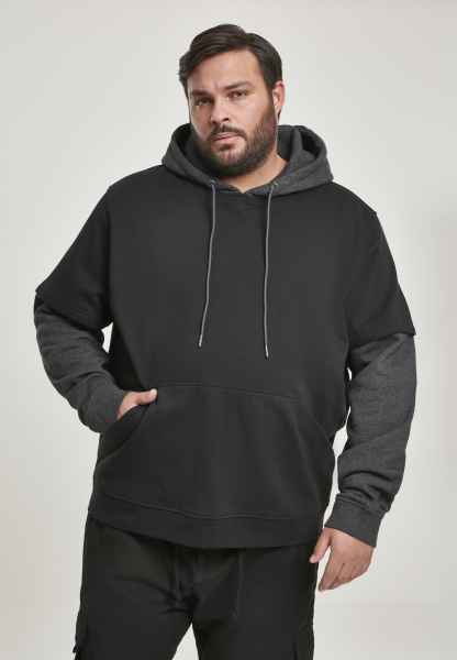 Urban Classics Herren Kapuzenpullover Hoodie Sweatshirt Double Layer Hoody