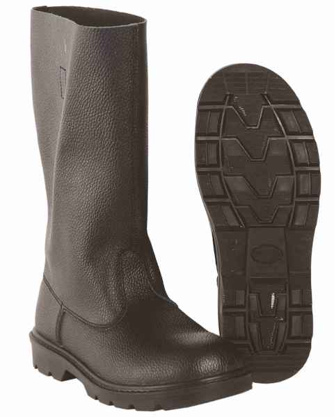 Mil-Tec KNOBELBECHER LEDER SCHWARZ Stiefel Schuhe