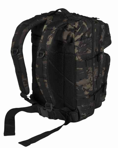 Mil-Tec US ASSAULT PACK LG LASER CUT MULTITARN BLACK Rucksack Tasche