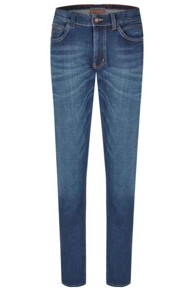 Hattric Herren Harris 5-Pocket Jeans Cross Denim Hose High Stretch Modern Fit