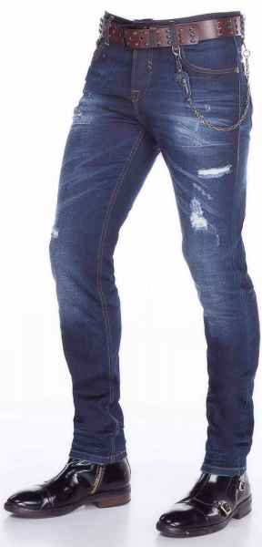 CIPO & BAXX Herren Jeans CD392 NEU Hose Slim Fit Enges Bein Denim Stretch