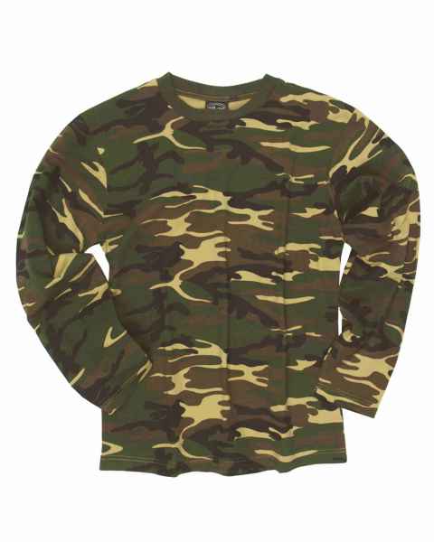 Mil-Tec Sweatshirt Langarm SHIRT CO WOODLAND