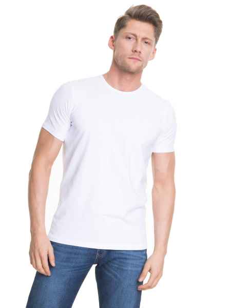 Big Star Herren T-Shirt SS CLASSIC MEN T/S S/S 110 Weiss Strick