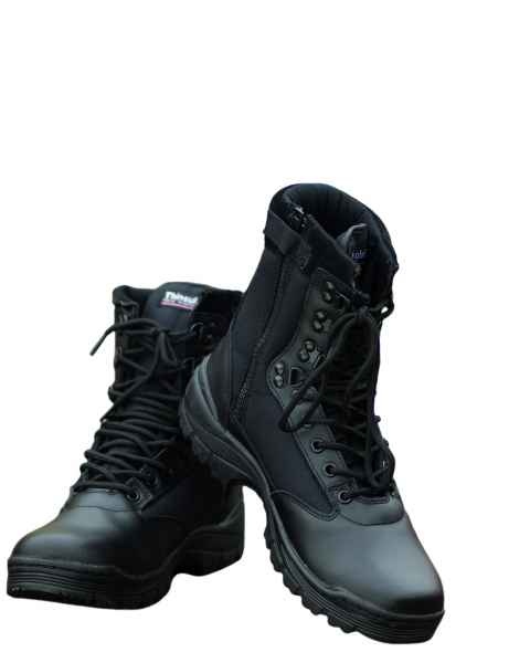 Mil-Tec TACTICAL BOOT M.YKK ZIPPER SCHWARZ Stiefel Schuhe