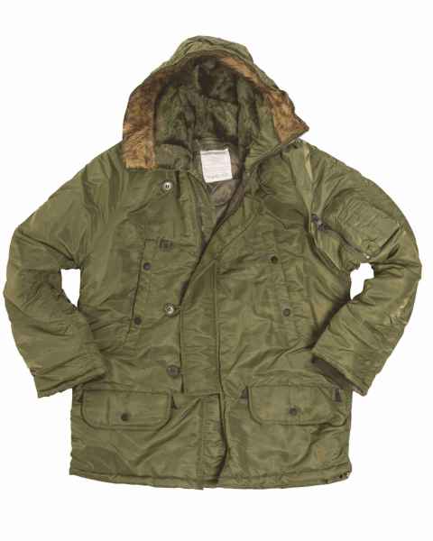 Mil-Tec US FLIEGERPARKA N3B BASIC OLIV Outdoorjacke Jacke