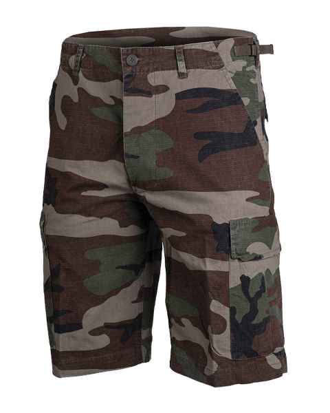 Mil-Tec US BERMUDA R/S CO PREWASH WOODLAND Shorts kurze Hose