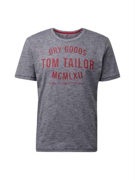 TOM TAILOR Herren Finde YD Print Dry Goods T Shirt Rundhals