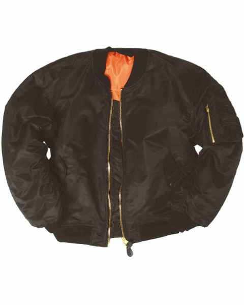 Mil-Tec US FLIEGERJACKE MA1 BASIC SCHWARZ Outdoorjacke Jacke