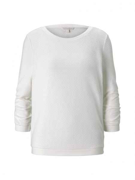 TOM TAILOR DENIM Damen Langarmshirt Longsleeve structured sweat