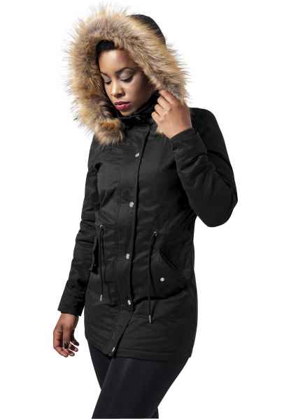 Urban Classics Damen Jacke Ladies Sherpa Lined Peached Parka