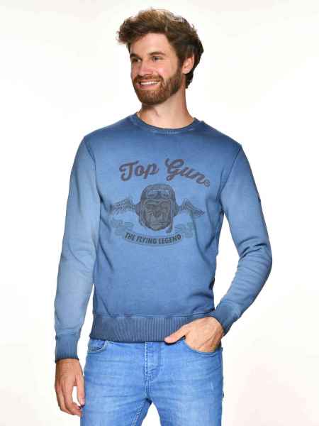 Top Gun Herren Sweatshirt Pullover 9030 TG F001 Smoking Monkey