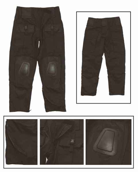 Mil-Tec EINSATZHOSE WARRIOR SCHWARZ Cargohose