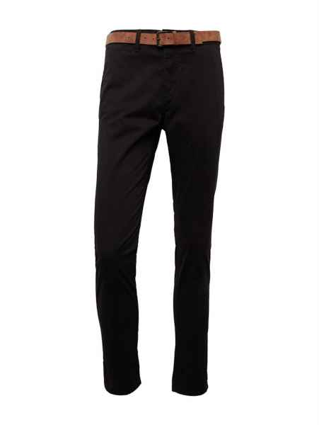 TOM TAILOR DENIM Herren Chino mit Gürtel Twill Stretch Hose