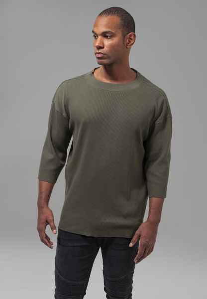 Urban Classics Herren Langarmshirts Sweatshirt Longsleeve Thermal Boxy Tee 3/4