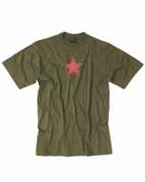 Mil-Tec T-SHIRT M.DRUCK RED STAR OLIV T-Shirt print