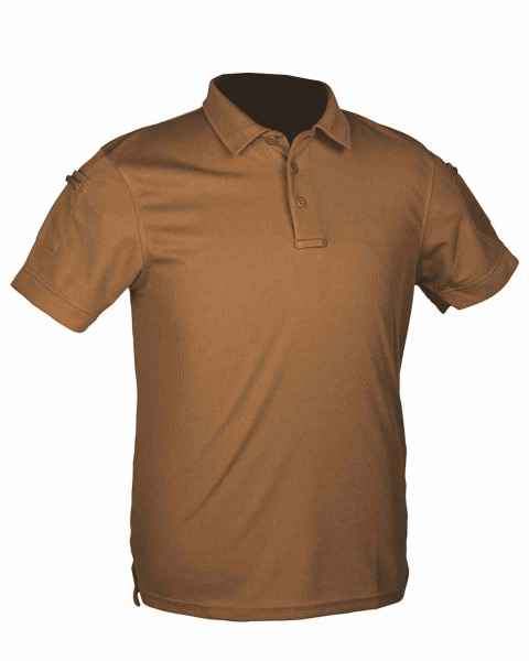 Mil-Tec TACTICAL QUICK DRY POLOSHIRT 1/2 ARM DARK COYOTE Poloshirt