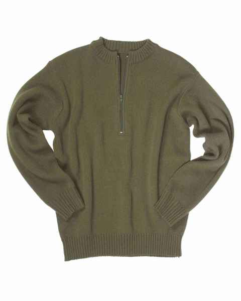 Mil-Tec SCHWEIZ.ARMEEPULLOVER M.RV OLIV Strickpullover